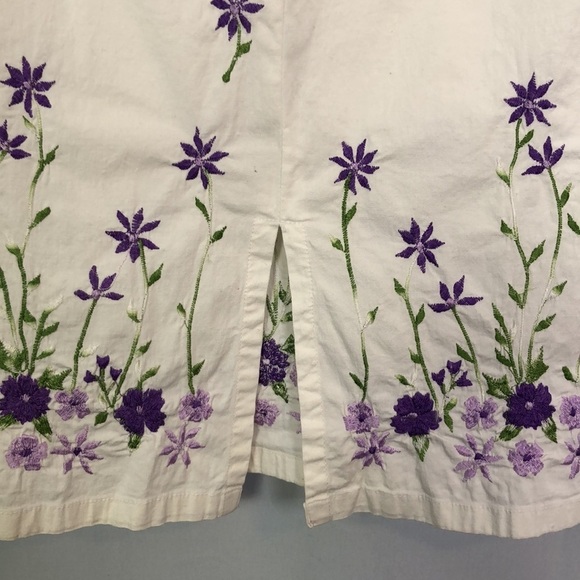 Love Potion Strapless Embroidered Cream Fit Dress Size L - Picture 7 of 12